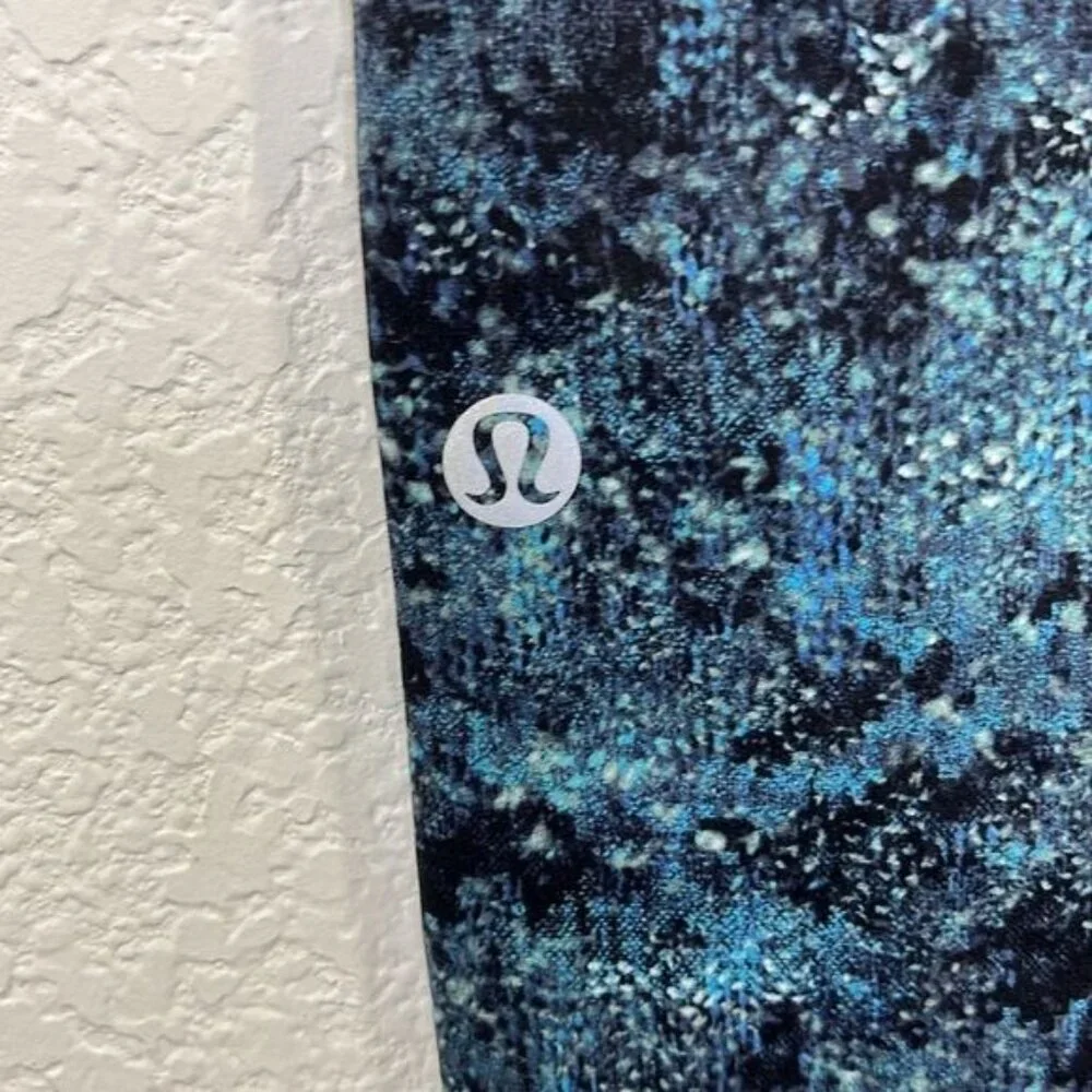 Lululemon Fast And Free 7/8 Tight Fairisle Multi‎ Black size 4